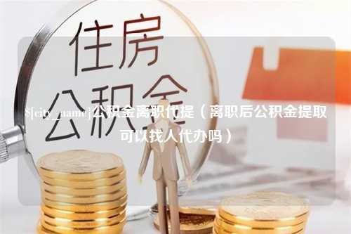 安阳公积金离职代提（离职后公积金提取可以找人代办吗）